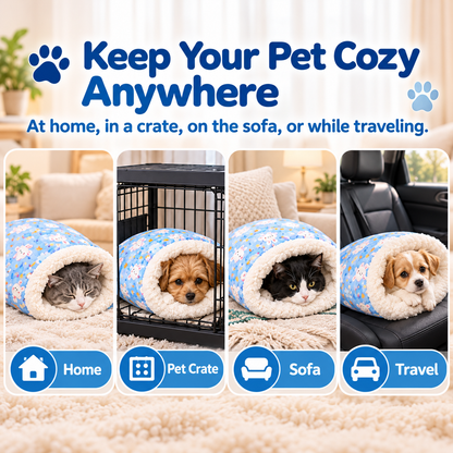 🐾 CozyPaw™ Plush Pet Sleeping Bag – Warm & Cozy Cat Bed
