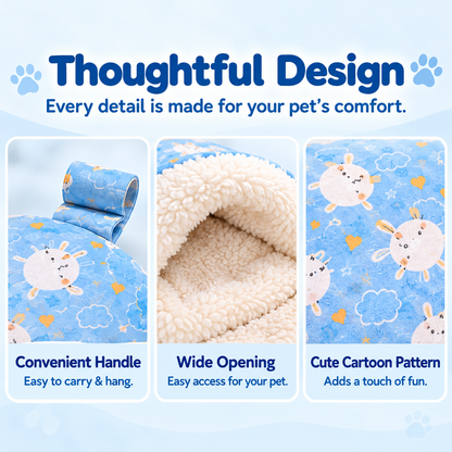 🐾 CozyPaw™ Plush Pet Sleeping Bag – Warm & Cozy Cat Bed