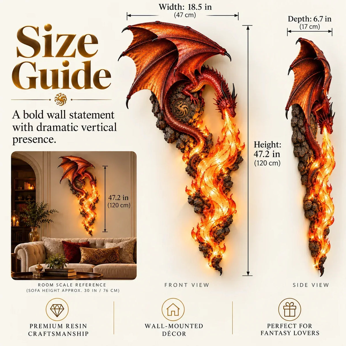 🐉Dragonfire GuardianM Wall Sconce-A Legendary Flame Awakens On Your Wall