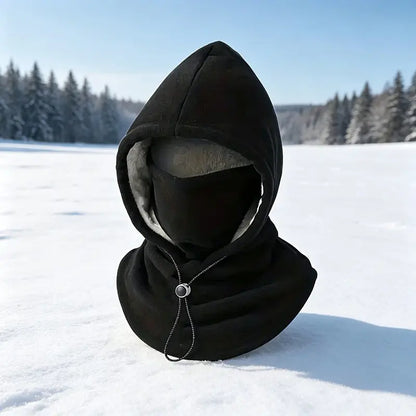 ❄️🔥 3-in-1 Winter Thermal Balaclava – Windproof Fleece Hood, Face Mask & Neck Warmer 🥶🧣
