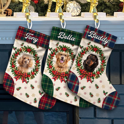 Christmas Fur Love Photo - Personalized Christmas Stocking
