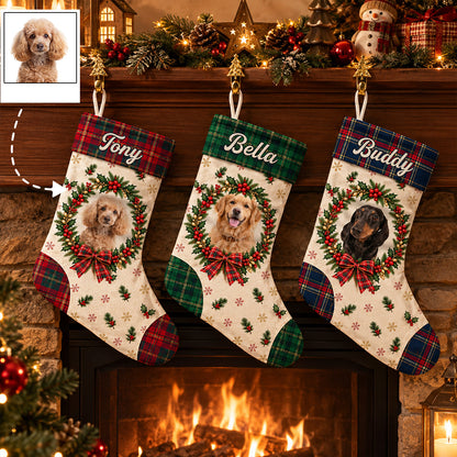 Christmas Fur Love Photo - Personalized Christmas Stocking