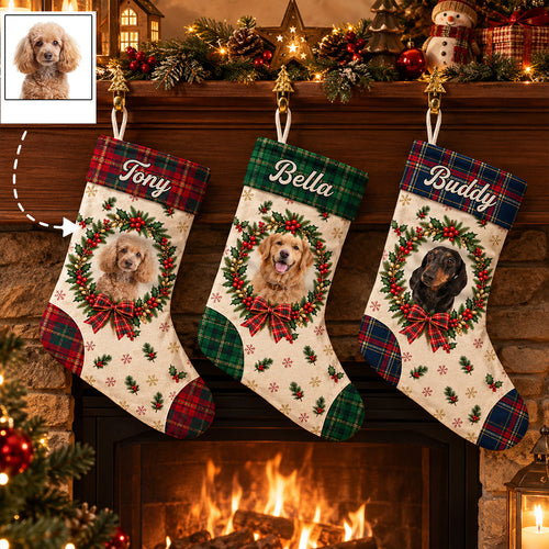 Christmas Fur Love Photo - Personalized Christmas Stocking