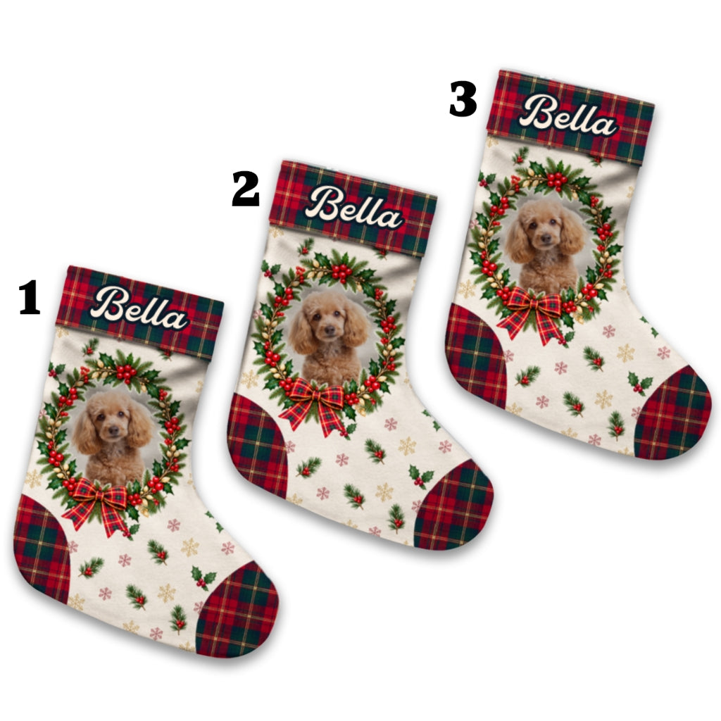 Christmas Fur Love Photo - Personalized Christmas Stocking