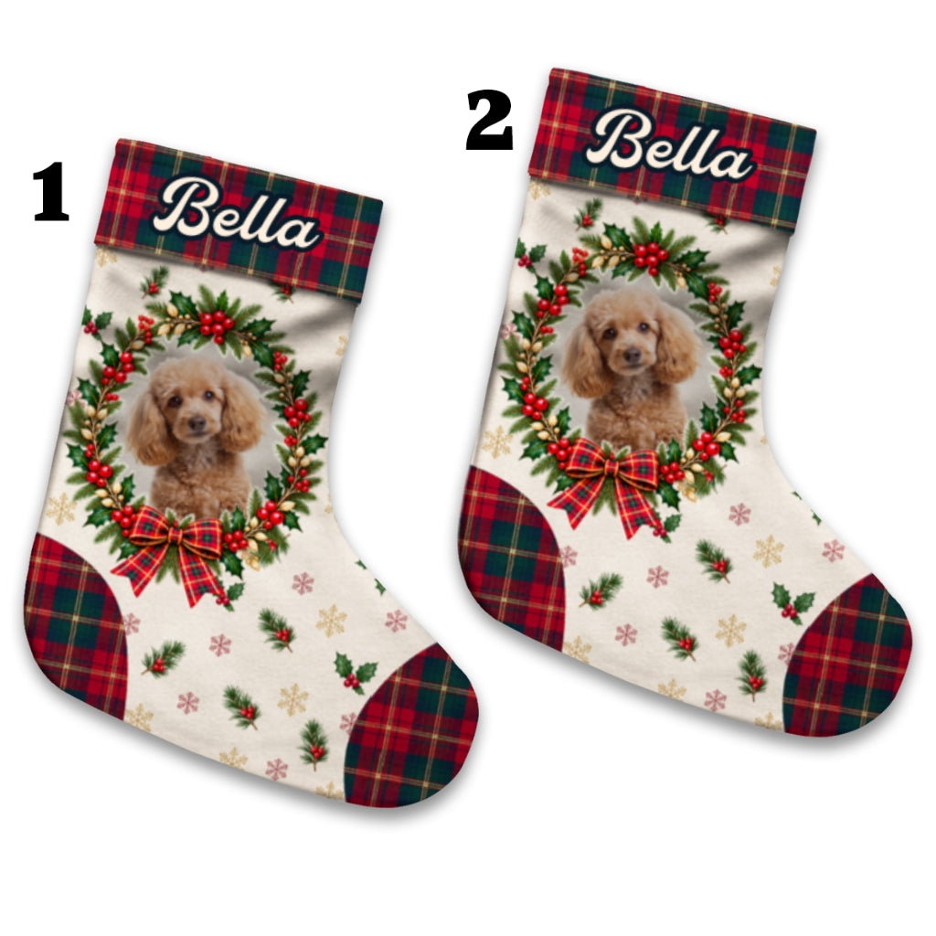 Christmas Fur Love Photo - Personalized Christmas Stocking