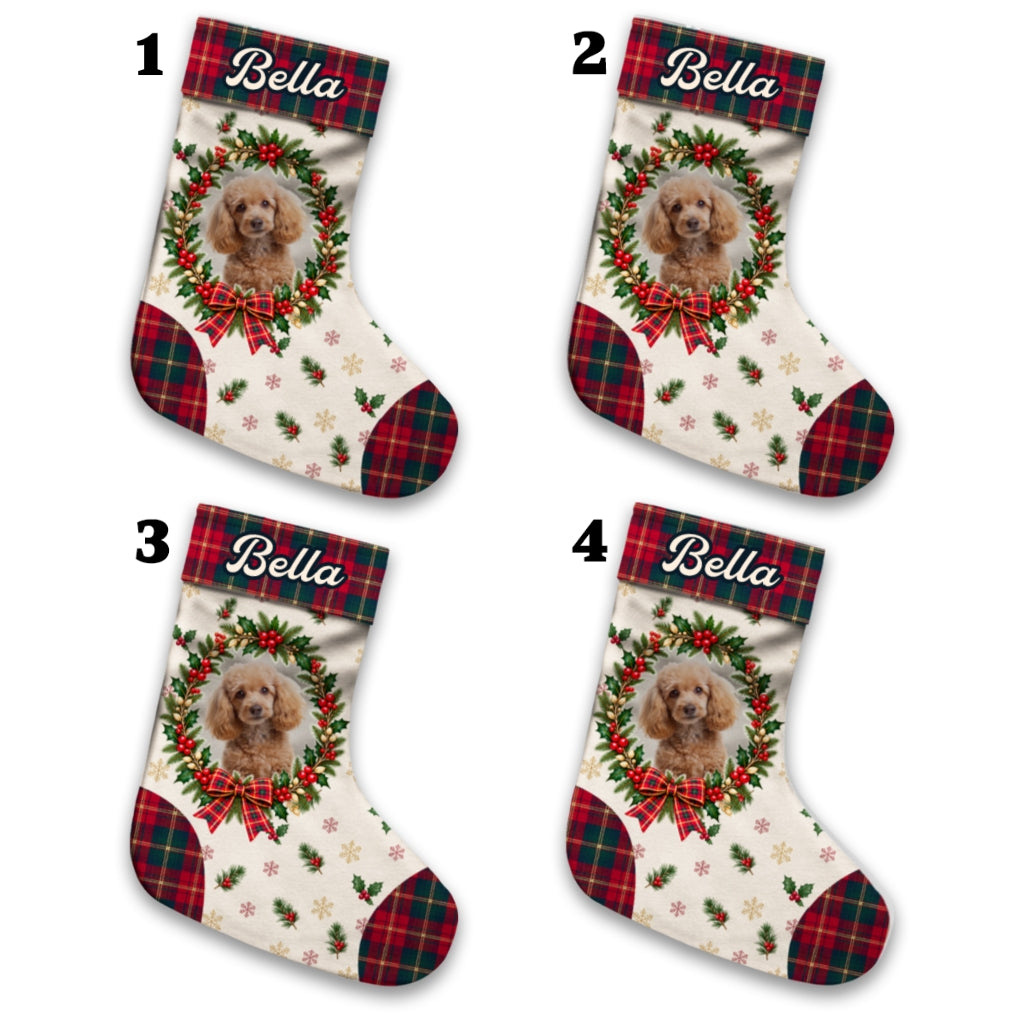 Christmas Fur Love Photo - Personalized Christmas Stocking