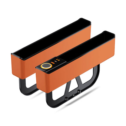 Multifunctional Car Seat Gap Organizer Box with USB Charging Ports