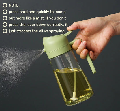 ✨Hot Sale 49% OFF💕2 in 1 Glass Oil Sprayer & Dispenser