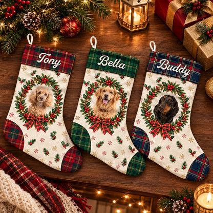 Christmas Fur Love Photo - Personalized Christmas Stocking